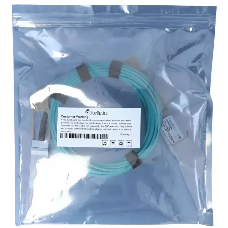 Cable de fibra óptica InfiniBand BlueOptics EQPC40A0100C0100-BO 10m QSFP aqua