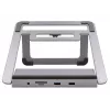 Soporte para portátil EXSYS EX-1223HM plata USB 3.2 Gen 1 100W