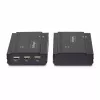 StarTech.com extensor KVM DisplayPort sobre fibra óptica, 4K 60Hz, kit extensor de consola, hasta 300 m (multimodo) con módulos SFP+ preinstalados, 3x USB HID