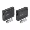 StarTech.com extensor KVM DisplayPort sobre fibra óptica, 4K 60Hz, kit extensor de consola, hasta 300 m (multimodo) con módulos SFP+ preinstalados, 3x USB HID