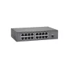 LevelOne switch PoE Fast Ethernet de 16 puertos, 90W, Fast Ethernet (10/100), dúplex completo, Power over Ethernet (PoE), montaje en pared posible