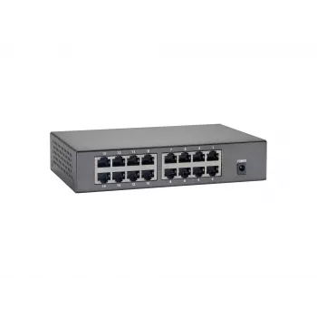 LevelOne switch PoE Fast Ethernet de 16 puertos, 90W, Fast Ethernet (10/100), dúplex completo, Power over Ethernet (PoE), montaje en pared posible