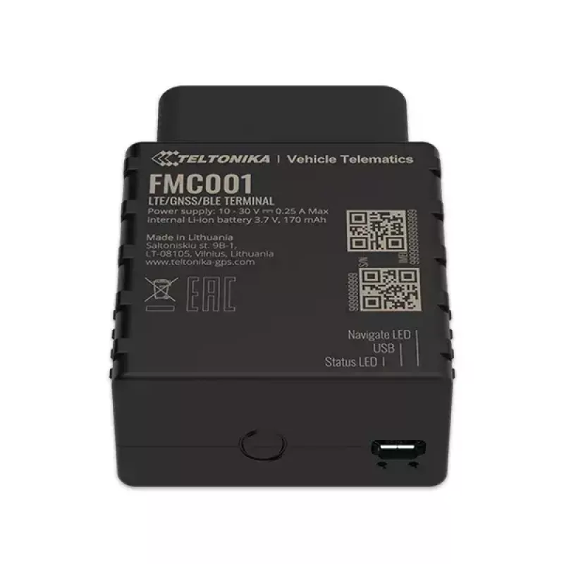 Rastreador GPS Teltonika FMC001 coche negro 53g