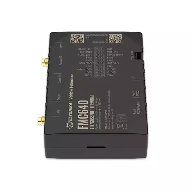 Rastreador GPS Teltonika FMC640 coche negro