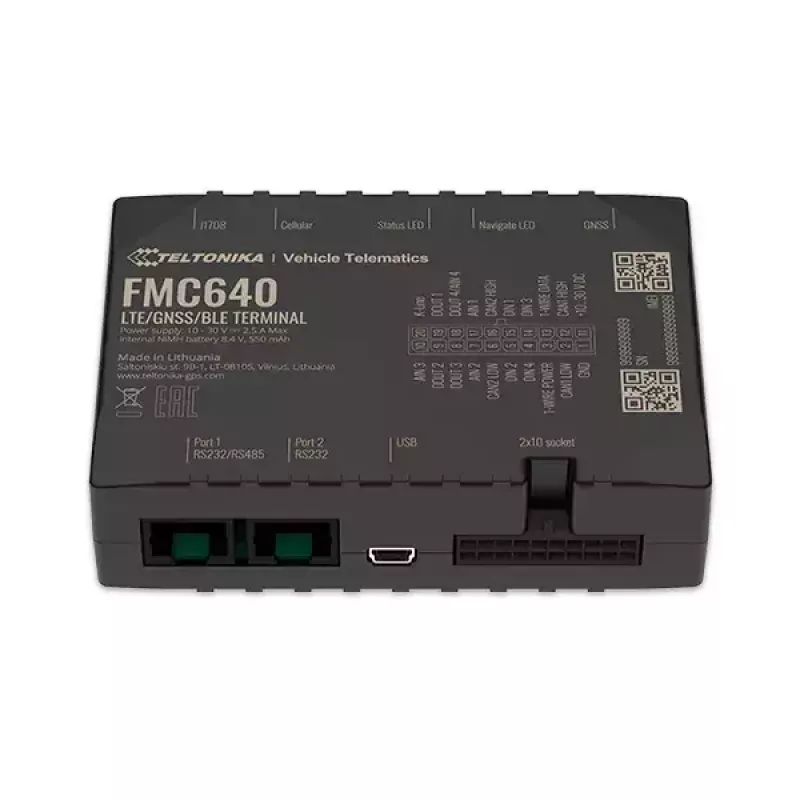Rastreador GPS Teltonika FMC640 coche negro