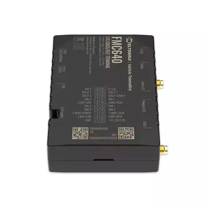 Rastreador GPS Teltonika FMC640 coche negro