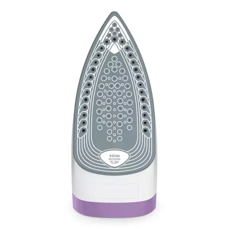 Plancha Tefal FV2836 Dry & Steam suela cerámica 2400 W morado, blanco