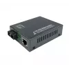 LevelOne Convertidor de medios RJ45 a SC Gigabit, PoE PSE, fibra monomodo, 20km