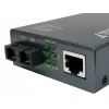 LevelOne Convertidor de medios RJ45 a SC Gigabit, PoE PSE, fibra monomodo, 20km
