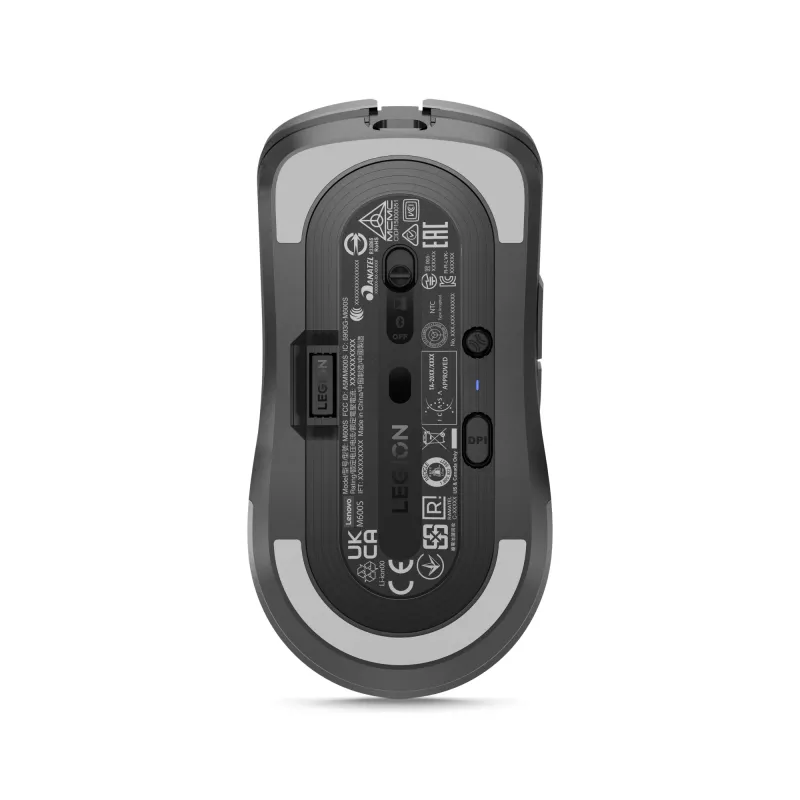 Lenovo Legion M600s ratón gaming inalámbrico, 2,4 GHz + Bluetooth 5.0, USB-C, óptico, 6 botones, gris/negro