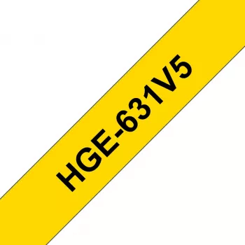 Cinta de etiquetas Brother HGE-631V5 – negra, para PT-9500PC PT-9700PC PT-9800PCN RL-700S