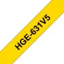 Cinta de etiquetas Brother HGE-631V5 – negra, para PT-9500PC PT-9700PC PT-9800PCN RL-700S