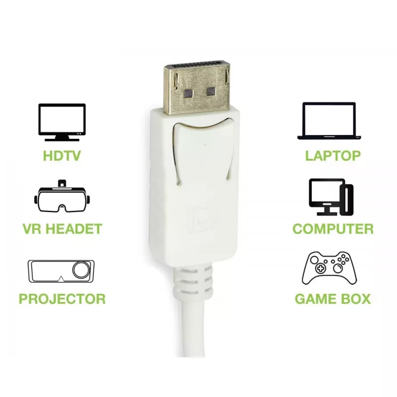Techly IADAP DP-HDMIFP adaptador de cable de vídeo 0,2 m DisplayPort HDMI blanco