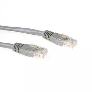 Cable de red U/UTP CAT5E ACT gris de 1 metro con conectores macho RJ45