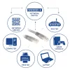Cable de red U/UTP CAT6 ACT gris de 1 metro con conectores macho RJ45