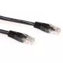 Cable de red U/UTP CAT6 ACT negro de 2 metros con conectores macho RJ45
