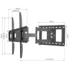 Soporte de pared para TV Techly ICA-PLB 148L 165,1 cm (65 pulgadas) negro