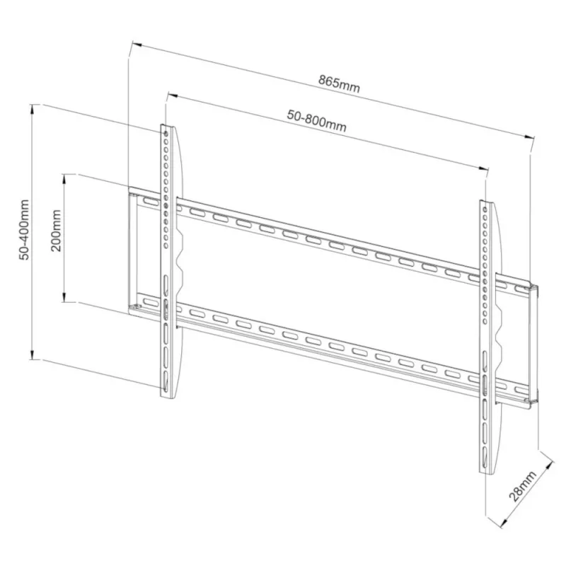 Soporte de pared para TV Techly ICA-PLB 162XL 2,03 m (80 pulgadas) negro
