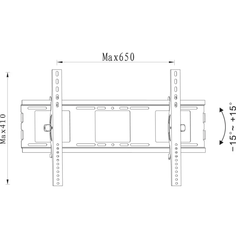 Soporte de pared para TV Techly ICA-PLB 231L 177,8 cm (70 pulgadas) negro