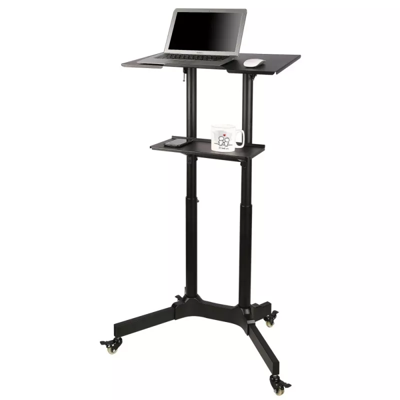 Techly ICA-TB TPM-1BK Carrito universal para portátil/proyector, 103-125 cm, negro