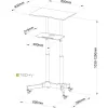 Techly ICA-TB TPM-1BK Carrito universal para portátil/proyector, 103-125 cm, negro