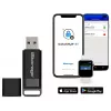 Memoria USB cifrada iStorage datAshur BT IS-FL-DBT-256-64, 64 GB, USB 3.2 Gen 1, autenticación con smartphone por Bluetooth, cifrado por hardware AES-XTS de 256 bits, autenticación de dos factores por SMS, preparada para gestión remota