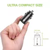 Cargador de coche Techly Mini USB-A y USB-C Quick Charge 3.0 38W en metal negro
