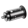 Cargador de coche Techly Mini USB-A y USB-C Quick Charge 3.0 38W en metal negro