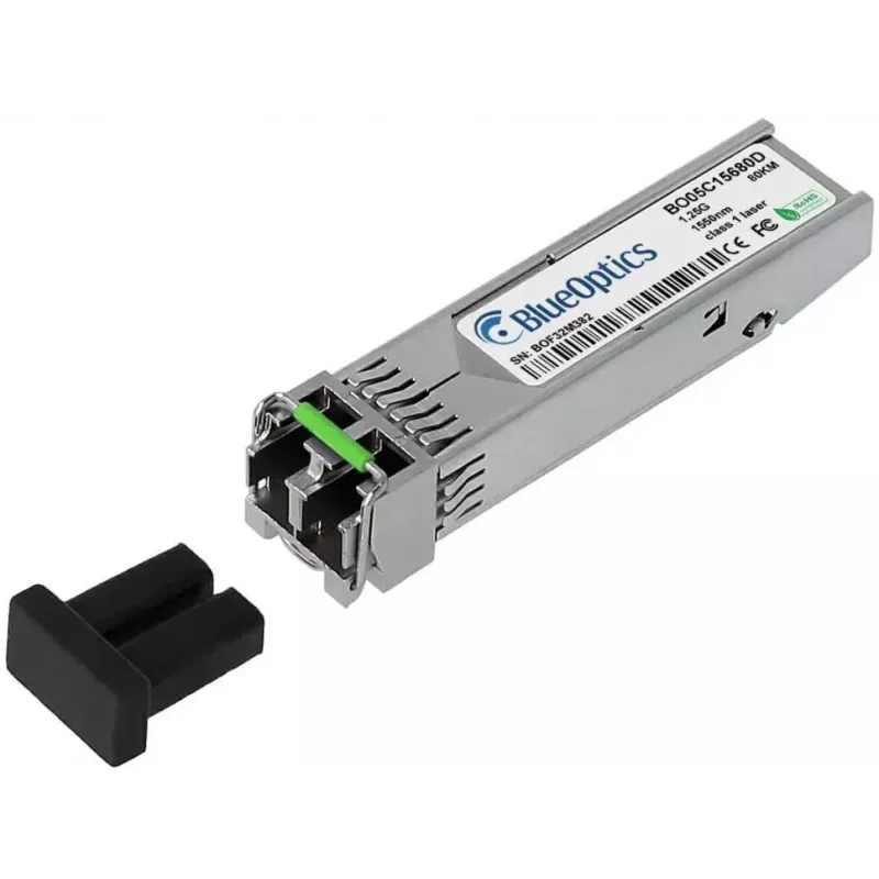 BlueOptics J4860D-BO módulo transceptor SFP, compatible con HPE Aruba J4860D, 1000BASE-ZX, LC Duplex, monomodo, 1550 nm, 70 km, DDM