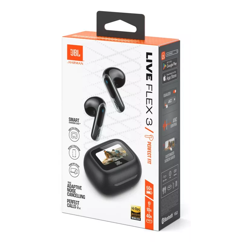 JBL Live Flex 3 auriculares inalámbricos in-ear telefonía/música/deporte/día a día negro