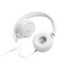 JBL Tune 500 JBLT500WHT auriculares supraaurales, con cable, micrófono, cable plano antienredos, blancos