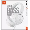 JBL Tune 500 JBLT500WHT auriculares supraaurales, con cable, micrófono, cable plano antienredos, blancos