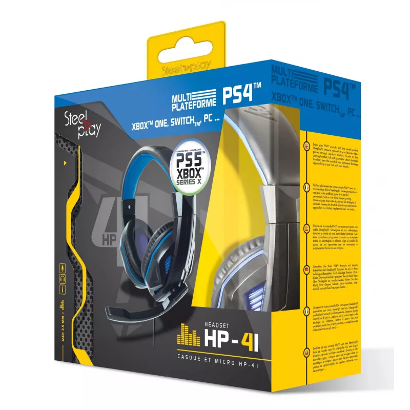 Steelplay HP41 auriculares con cable diadema gaming negro, azul