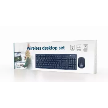 Gembird KBS-WCH-03-DE teclado ratón incluido universal RF Wireless QWERTZ alemán negro