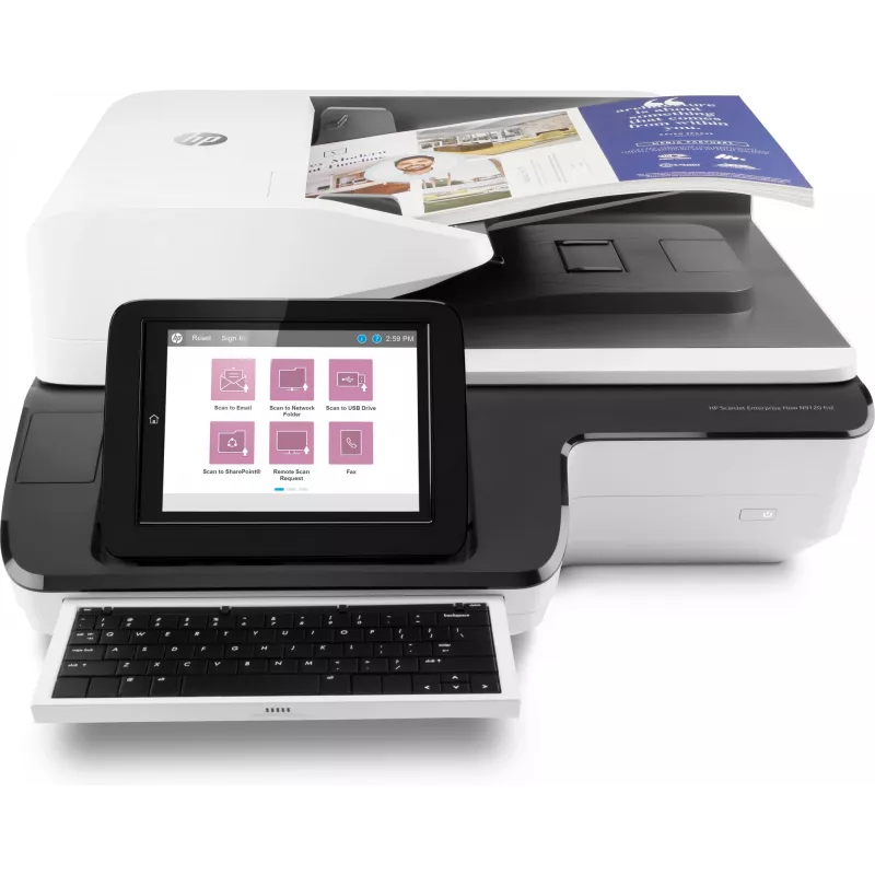 HP Scanjet Enterprise Flow N9120 fn2 Escáner de sobremesa y ADF 600 x 600 DPI A3 Negro, Blanco