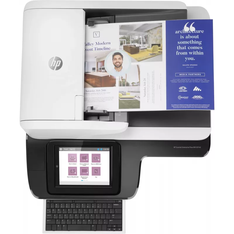 HP Scanjet Enterprise Flow N9120 fn2 Escáner de sobremesa y ADF 600 x 600 DPI A3 Negro, Blanco