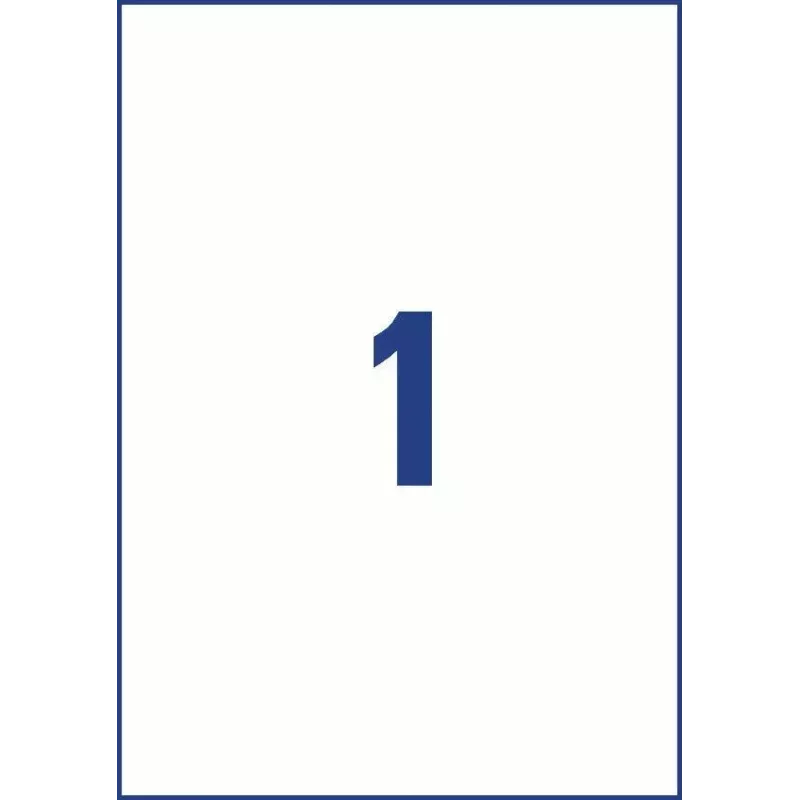 Etiqueta autoadhesiva rectangular Avery Zweckform L4775REV-20 — Blanco, Permanente, 210×297 mm, 20 hojas