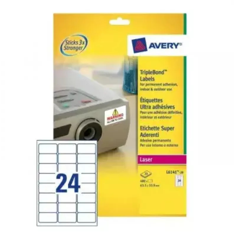 Etiqueta autoadhesiva para impresora Avery L6141-20