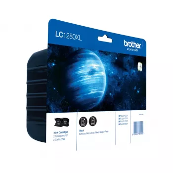Brother Pack de cartuchos de tinta: negro x2, negro, tinta pigmentada, 2 uds., 2400 páginas, doble pack