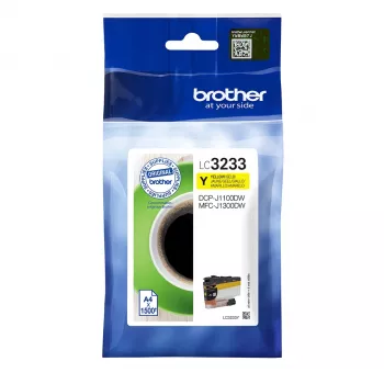 Cartucho Brother LC-3233Y amarillo 1500 páginas DCP-J1100DW/MFC-J1300DW