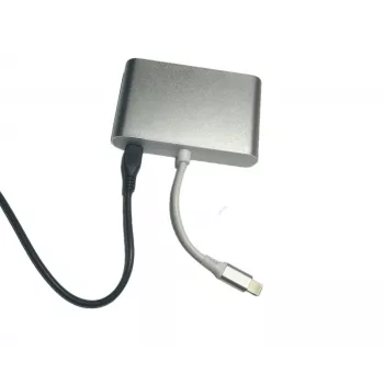 Hub de interfaces Microconnect LIGHT-HUB4 Lightning 480 Mbit/s plateado