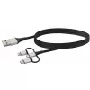 Cable USB Schwaiger LKU 100 1,5m USB 2.0 A Micro-USB B negro plateado