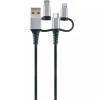 Cable USB Schwaiger LKU 100 1,5m USB 2.0 A Micro-USB B negro plateado