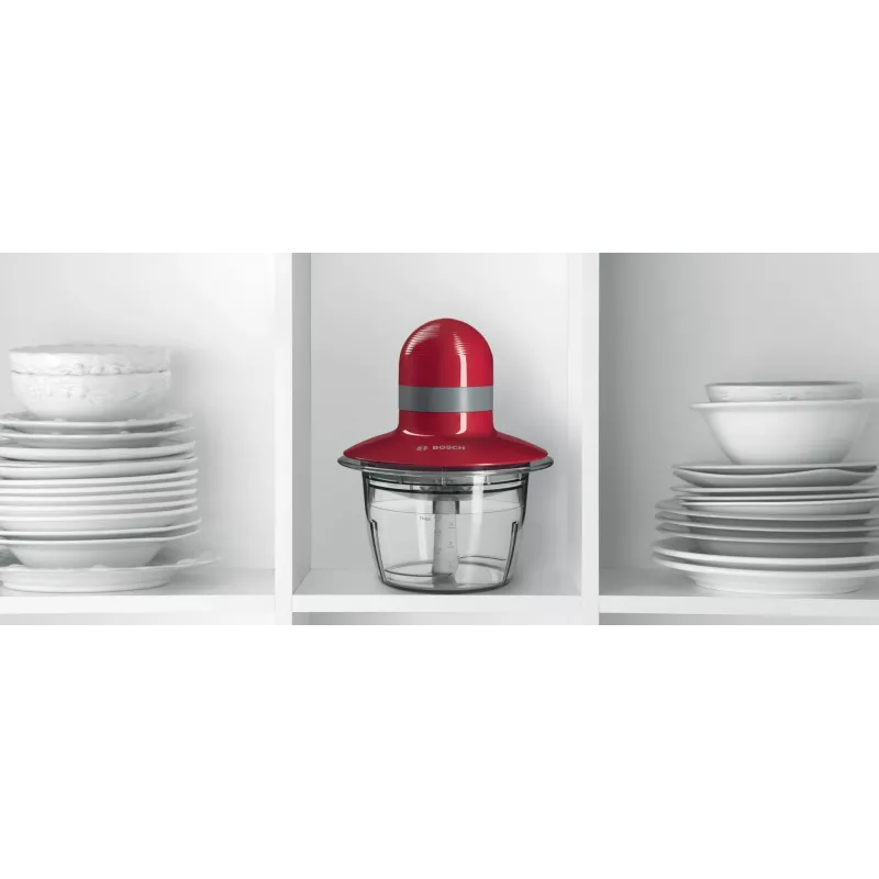 Picadora eléctrica Bosch MMR08R2 0,8 L 400 W gris, rojo