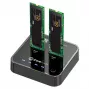 Estación de acoplamiento de almacenamiento CoreParts MS-CLONER-SATA USB 3.2 Gen 2 (3.1 Gen 2) Type-C Negra