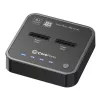 Estación de acoplamiento de almacenamiento CoreParts MS-CLONER-SATA USB 3.2 Gen 2 (3.1 Gen 2) Type-C Negra