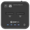 Estación de acoplamiento de almacenamiento CoreParts MS-CLONER-SATA USB 3.2 Gen 2 (3.1 Gen 2) Type-C Negra