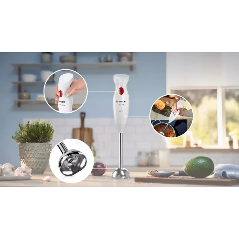 Batidora de mano Bosch MSM24500 400 W rojo, blanco
