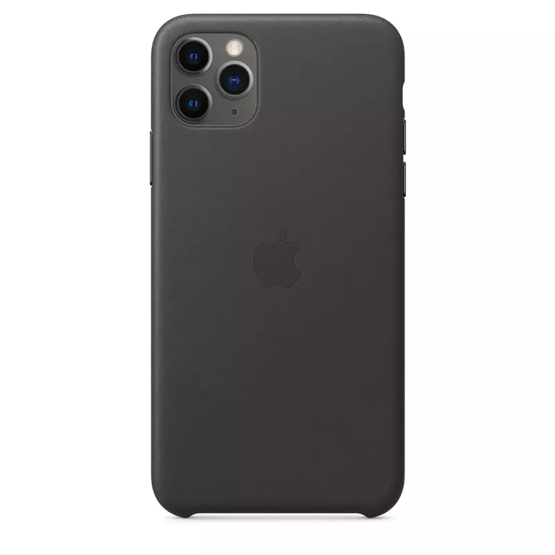 Funda Apple iPhone 11 Pro Max Leather Case negra