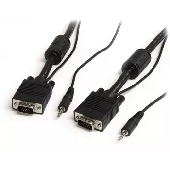 StarTech.com Cable de vídeo VGA coaxial de alta resolución para monitor de 5m con audio HD15 M/M